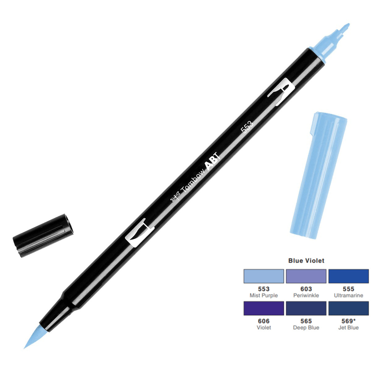 Dual Brush Pen - blue violet range - SINGLE PENS - Paper Kooka
