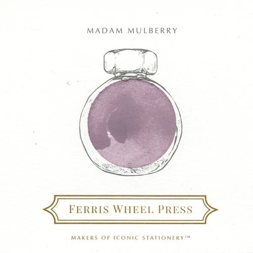 Ferris Wheel Press Fountain Pen Ink - Madam Mulberry swatch - Paper Kooka Australia