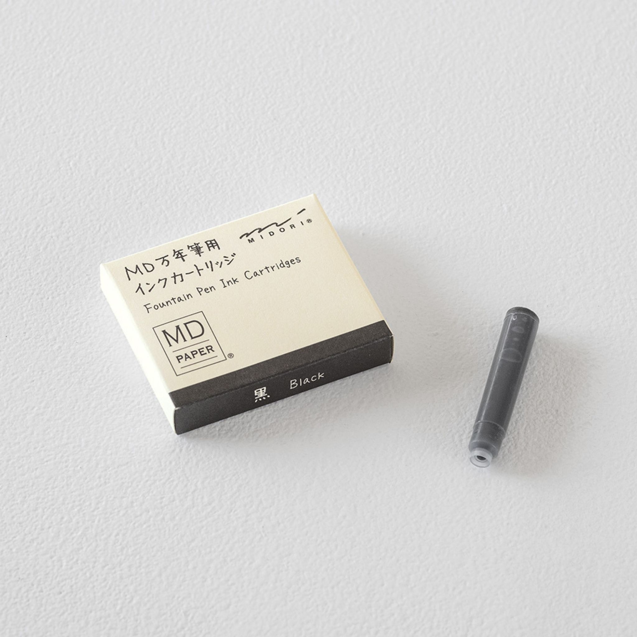 Midori Fountain Pen Cartridge pack sample black - Paper Kooka