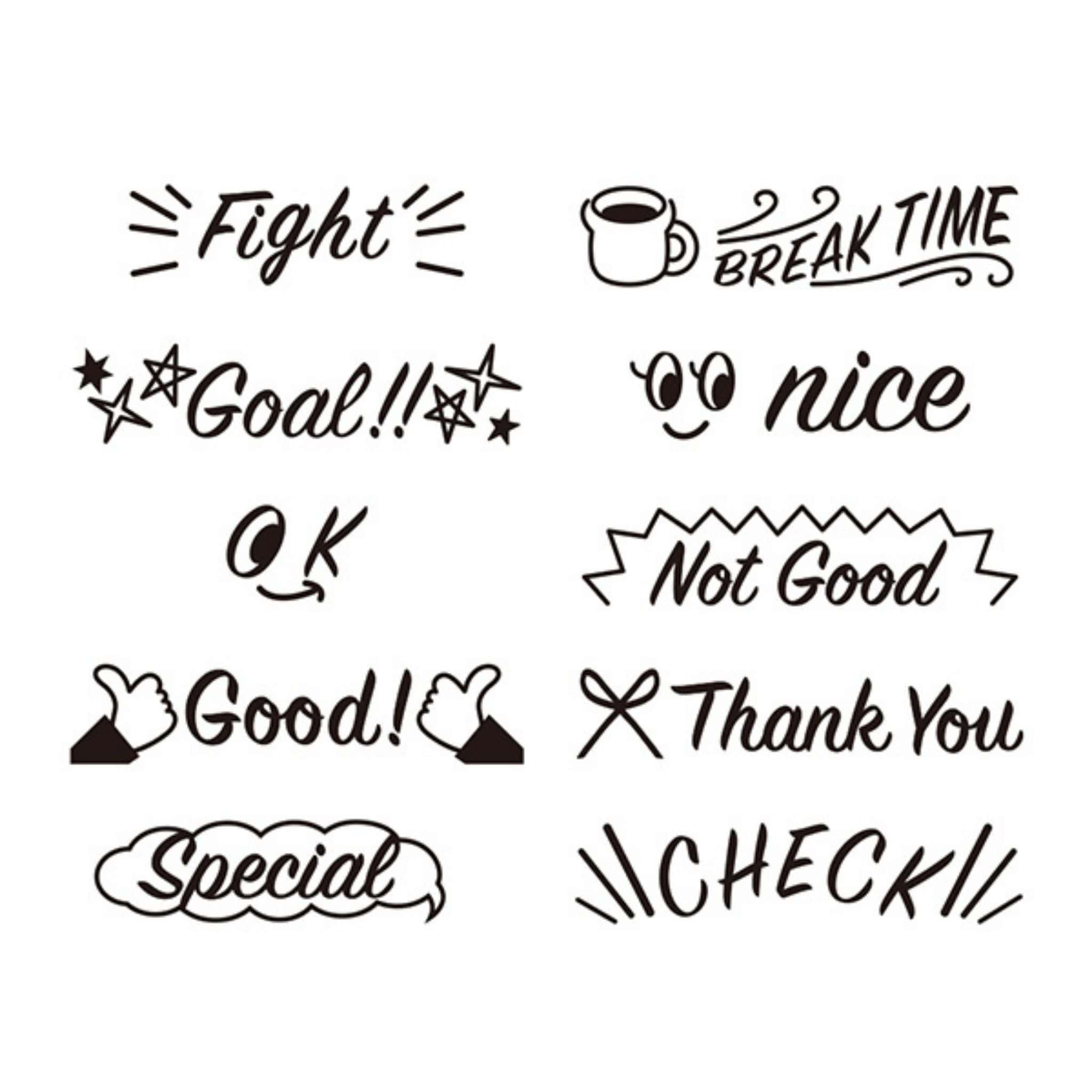 Midori Message Rotating Stamp 10 designs - Paper Kooka