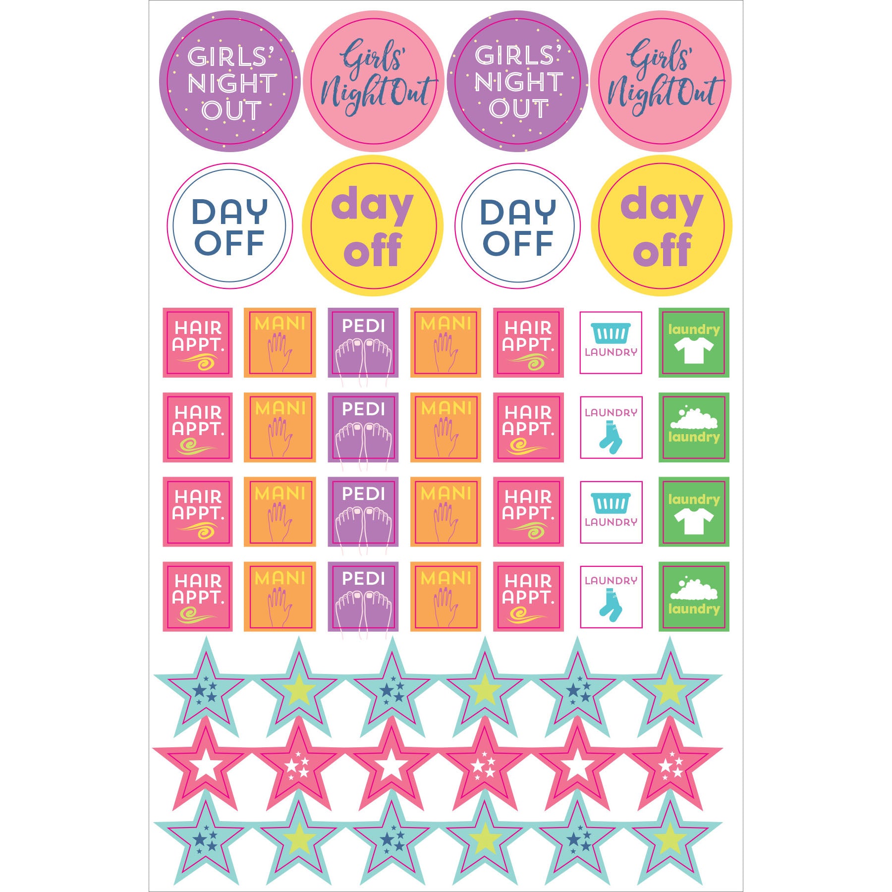 Weekly Planner Stickers - 12 sheets - Paper Kooka