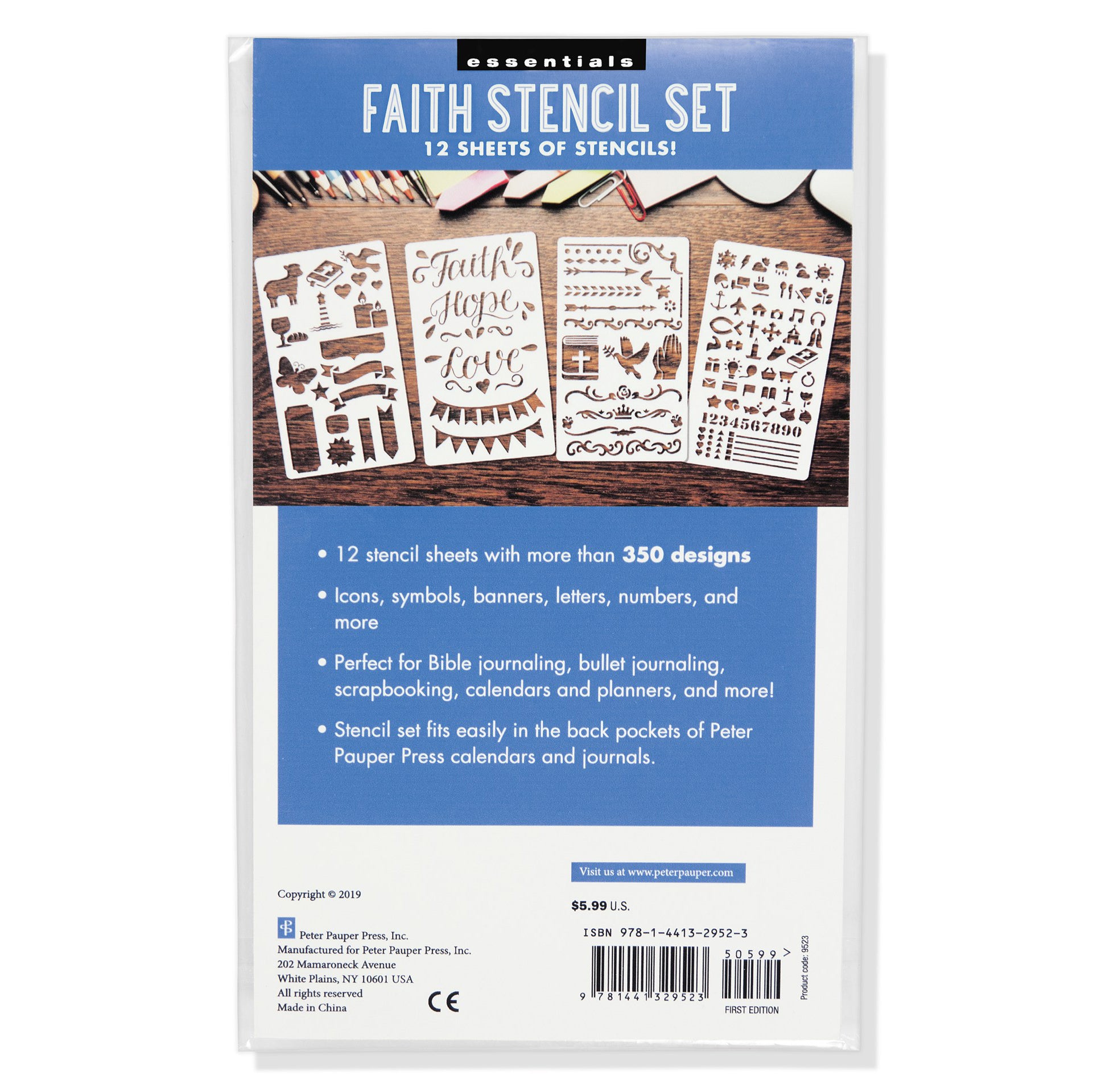 Faith - Journal Stencil Set - Paper Kooka