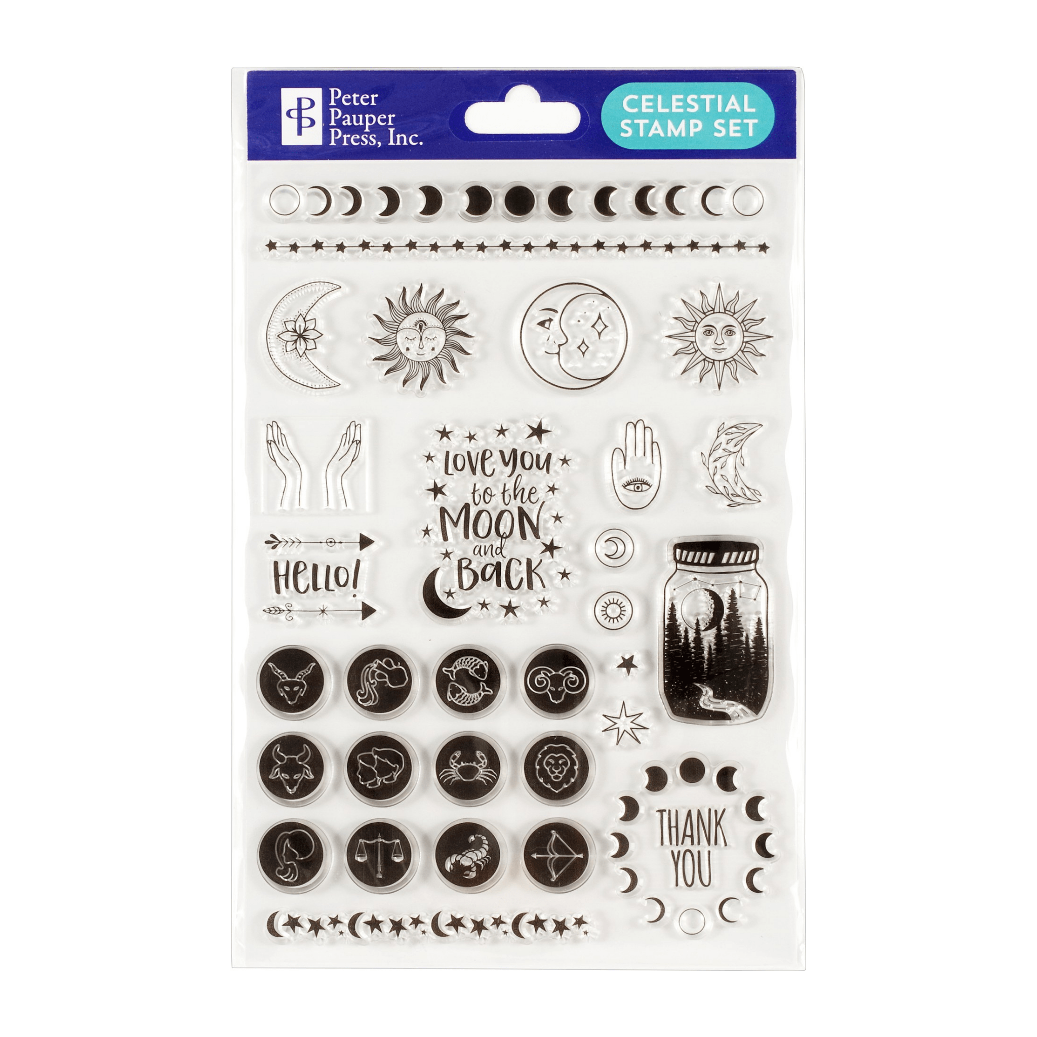 Celestial Clear Stamp Set - Paper Kooka