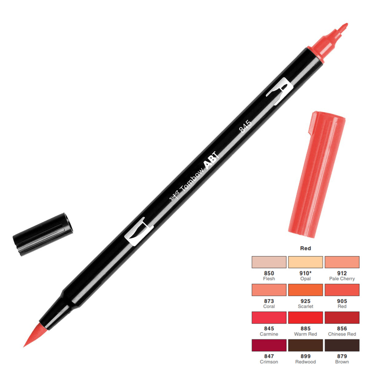 Dual Brush Pen - red range - SINGLE PENS - Paper Kooka