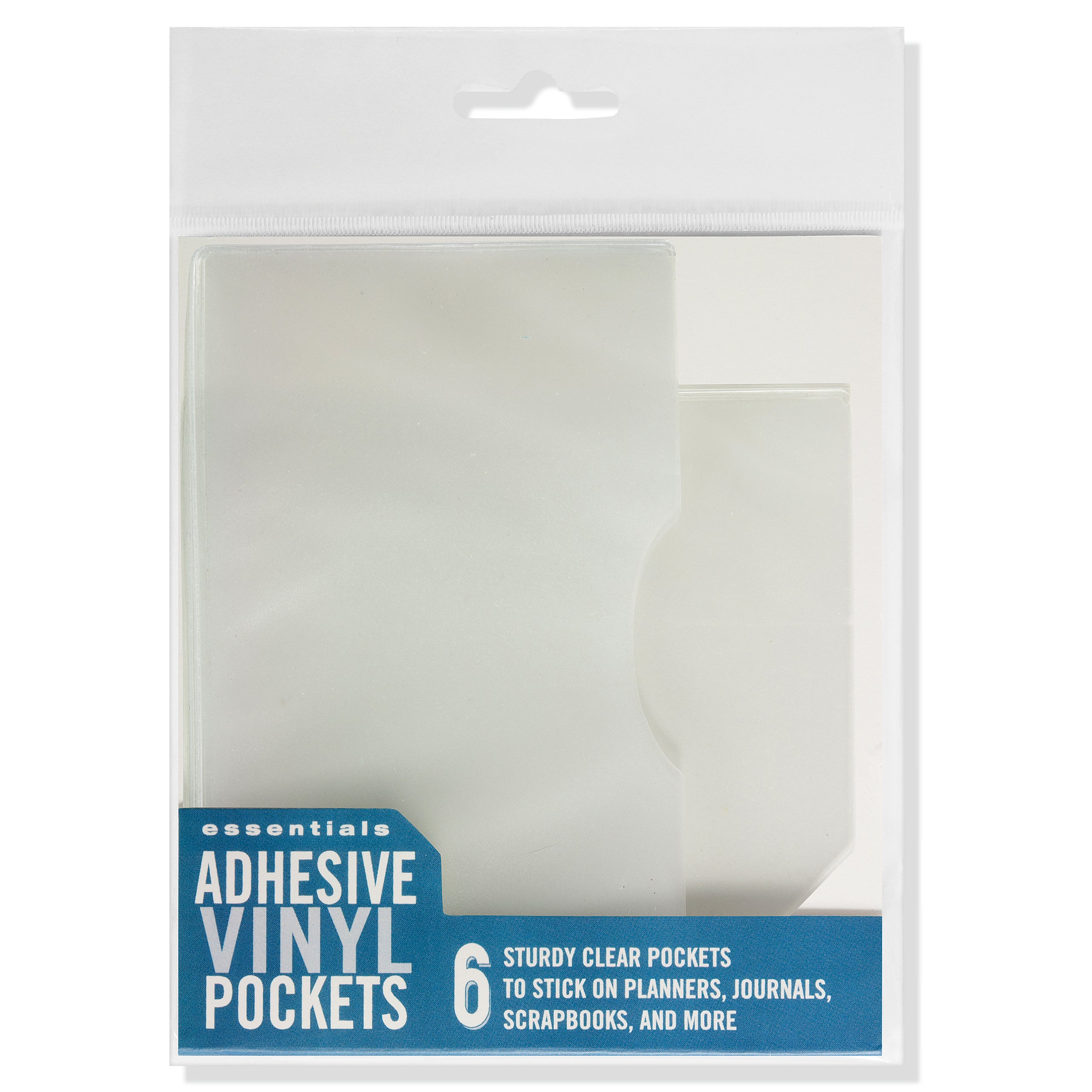 Self Adhesive Vinyl Pockets for Journals - Set of 6 - Paper Kooka
