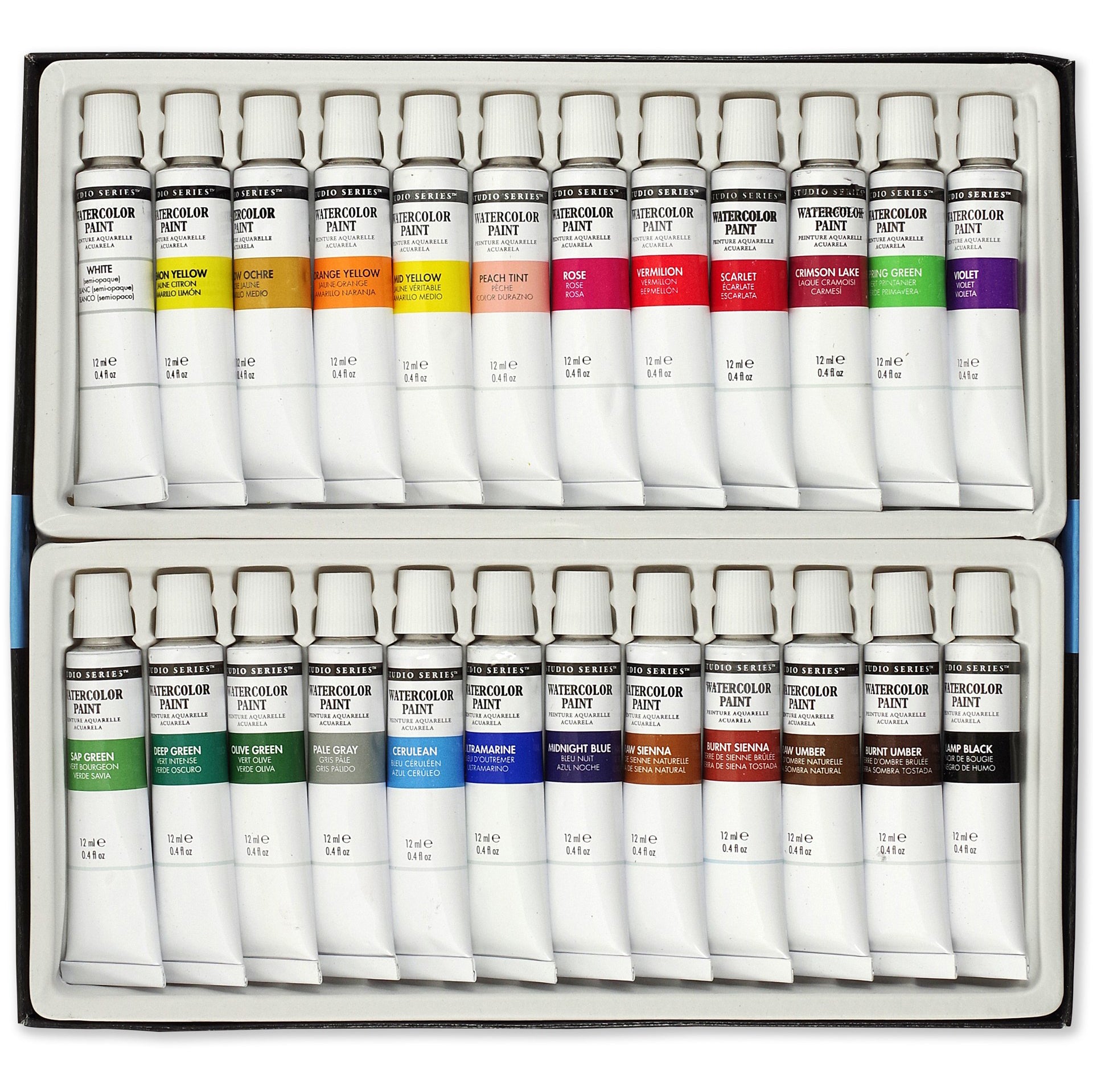 Artist's Watercolour 12ml - Set of 24 Colours - Paper Kooka