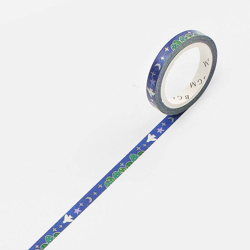 BGM Birds & Starry Sky thin washi tape - Paper Kooka Stationery