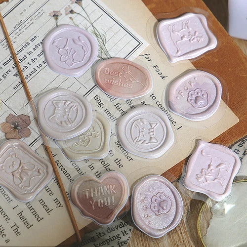 BGM Coffee Irodori Sealing Seal Stickers closeup - Paper Kooka Australia