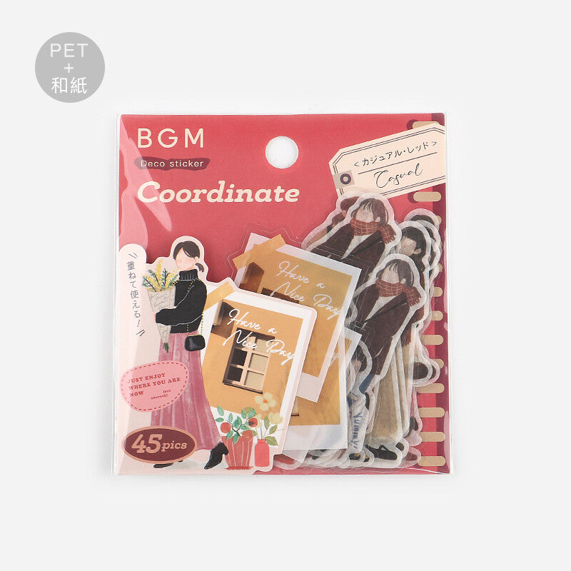 BGM Colour Coordinate Tracing Paper Stickers - Red - Paper Kooka Australia