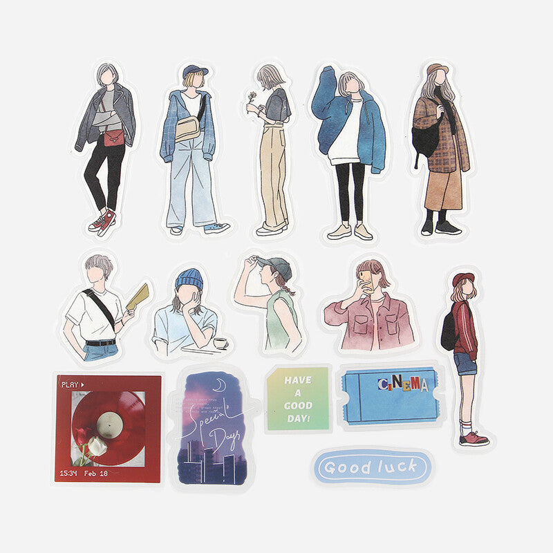 BGM Colour Coordinate Tracing Paper Stickers - Boyish - 15 designs - Paper Kooka Australia