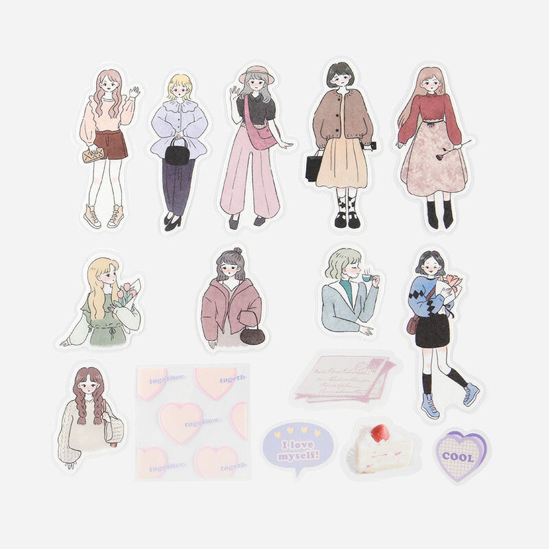 BGM Colour Coordinate Tracing Paper Stickers - Maiden - 15 designs - Paper Kooka Australia