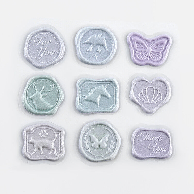 BGM Creatures Sealing Seal Stickers 9 designs - Paper Kooka Australia