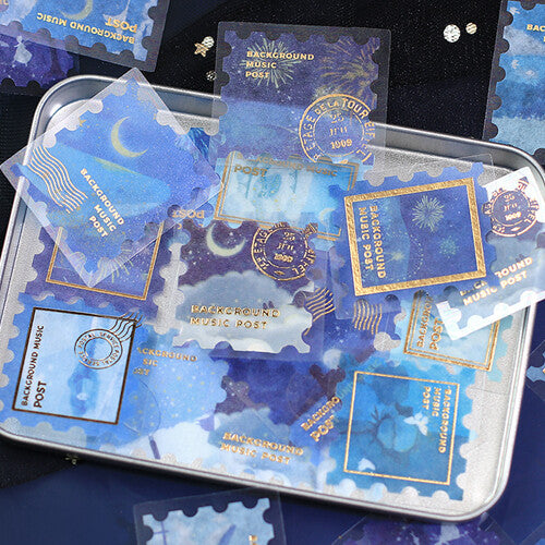 BGM Galactic Tour Office Flake Stickers closeup - Paper Kooka Australia