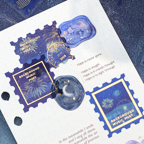 BGM Galactic Tour Office Flake Stickers for scrapbooking and journaling - Paper Kooka Australia