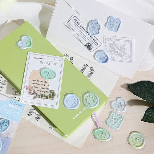 BGM Green Irodori Sealing Seal Stickers for decorating letters - Paper Kooka Australia