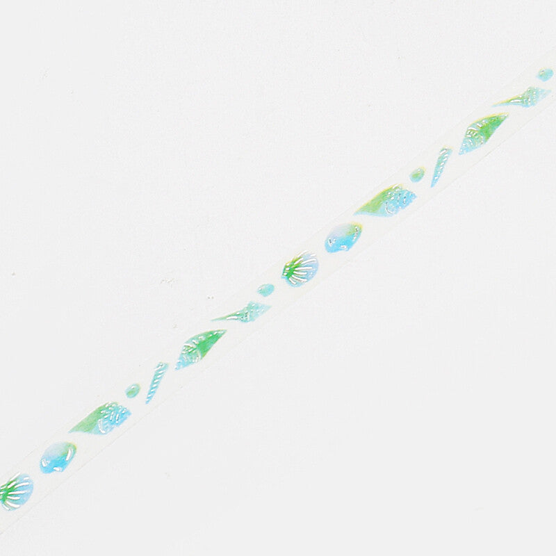 BGM Green Seashells thin masking tape - Paper Kooka Australia