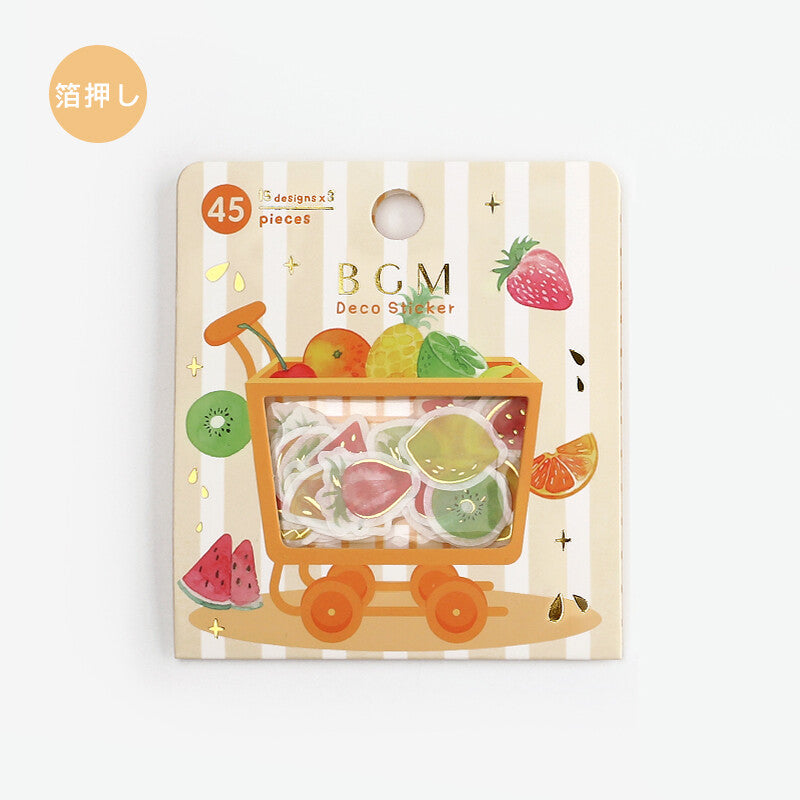BGM Happy Fruits flake stickers - Paper Kooka