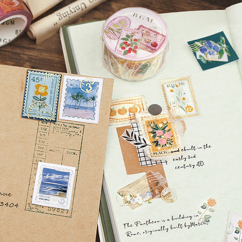 BGM Pink Post Office masking tape stamps - Paper Kooka Australia