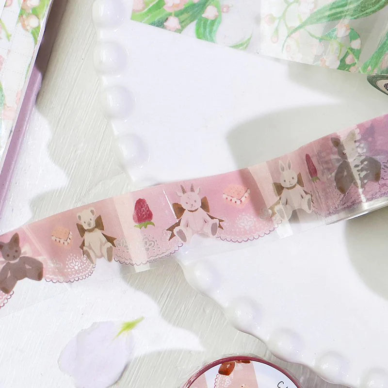 BGM Plush Doll Clear PET Tape for paper crafts and journaling - Paper Kooka Australia