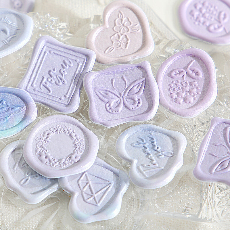 BGM Purple Irodori Sealing Seal Stickers closeup - Paper Kooka Australia