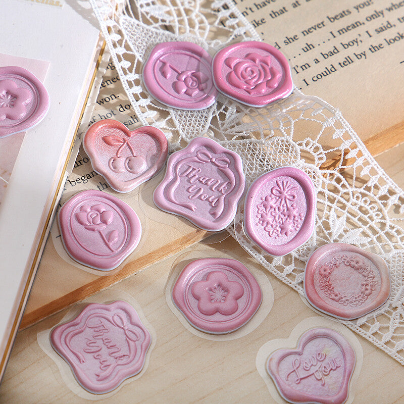 BGM Red Irodori Sealing Seal Stickers for paper crafts - Paper Kooka Australia