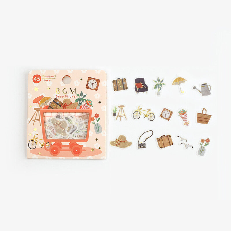 BGM Single Lady flake stickers 15 designs - Paper Kooka