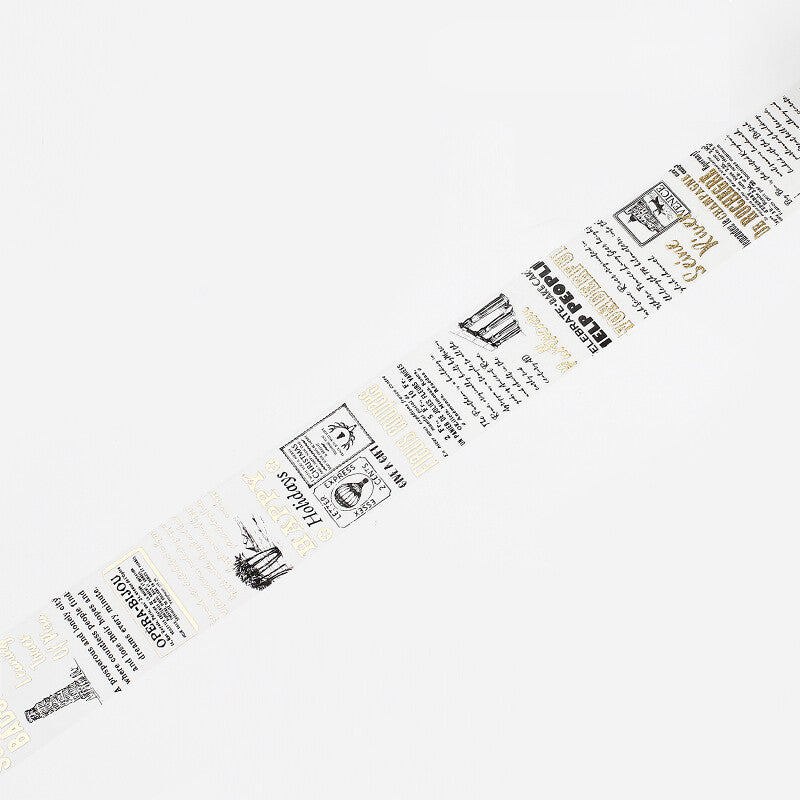 BGM Vintage Typewriter wide decorative tape - Paper Kooka Australia