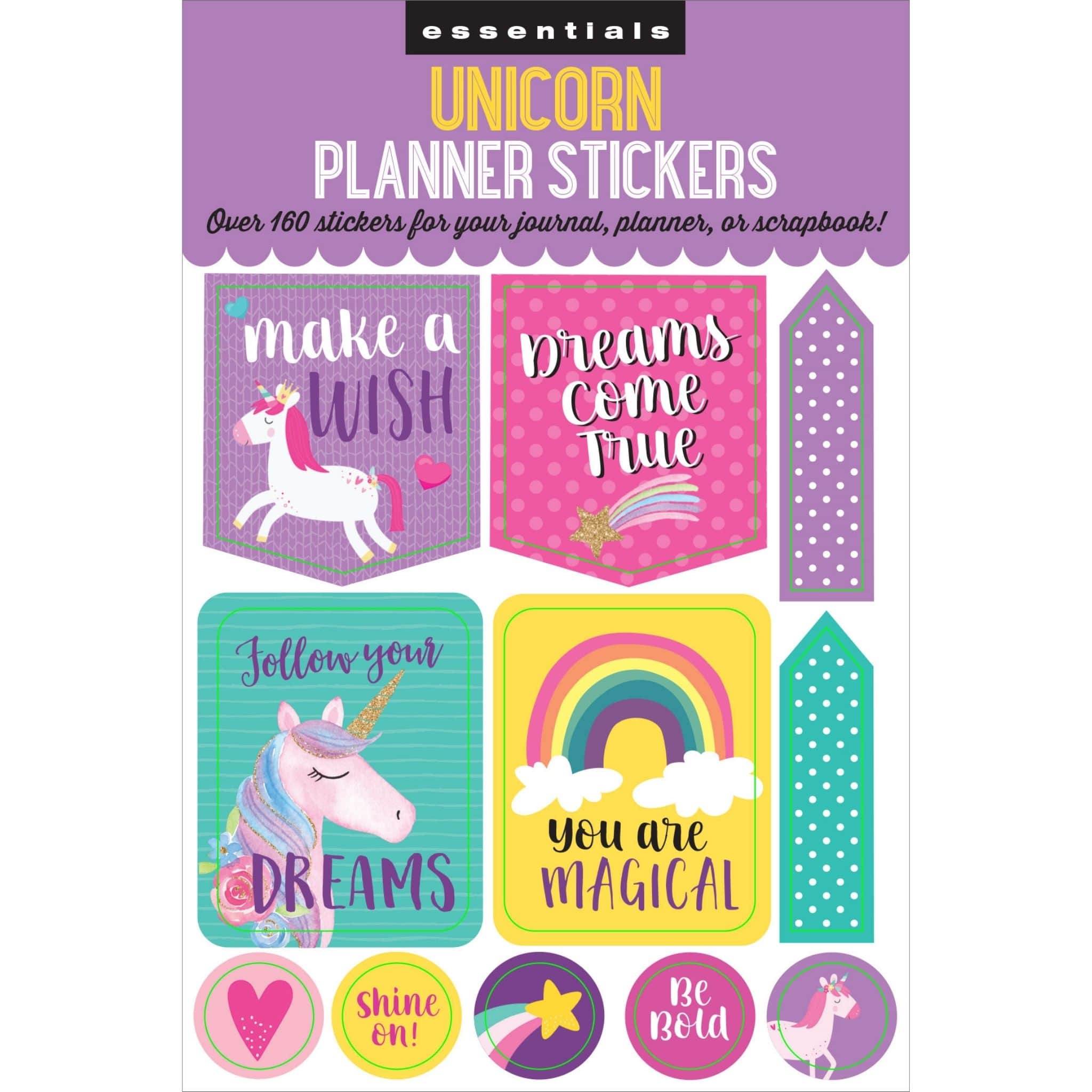 Essentials Unicorn Planner Stickers Set Make a wish - Paper Kooka