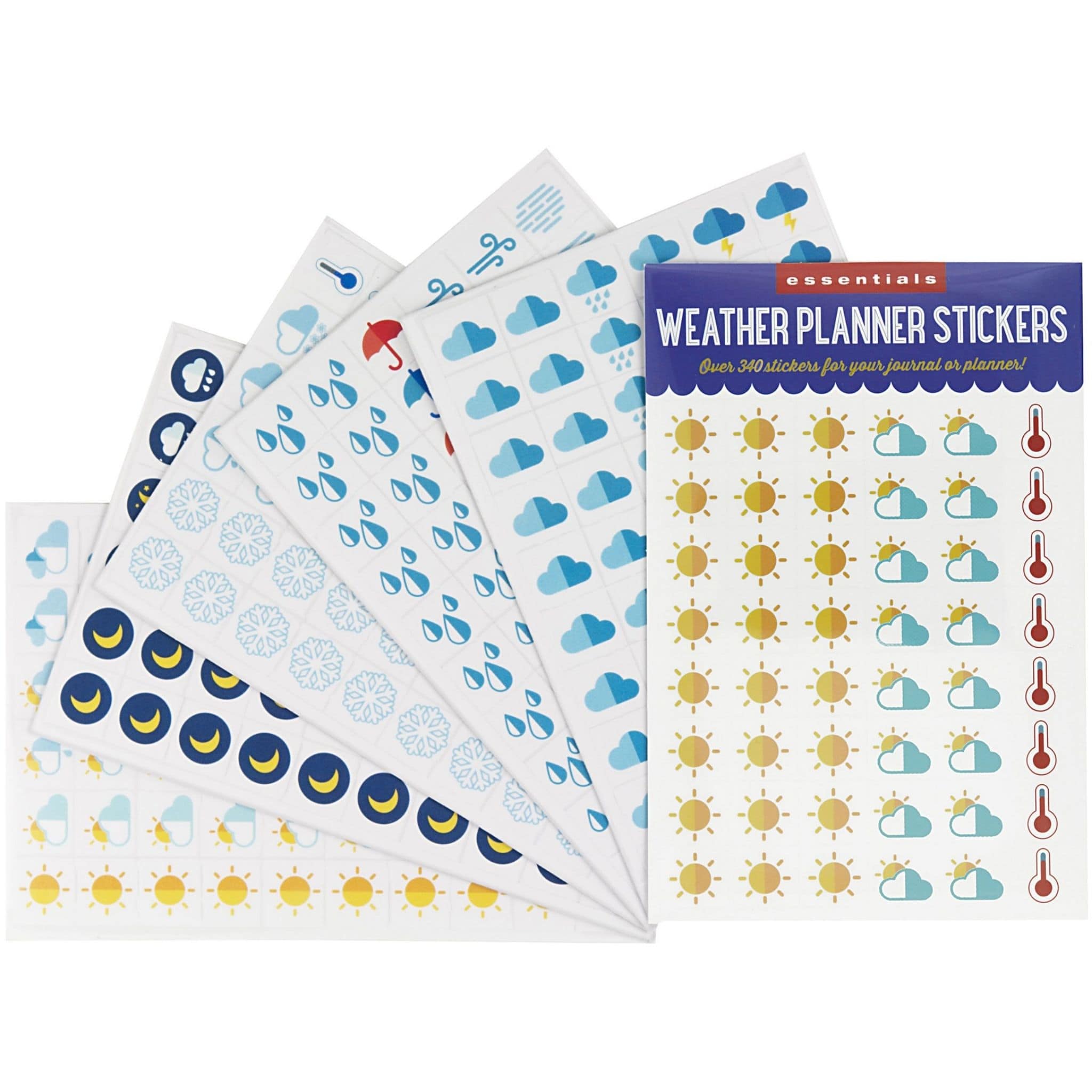 essentials weather planner stickers whole set with 6 sheets - Paper Kooka