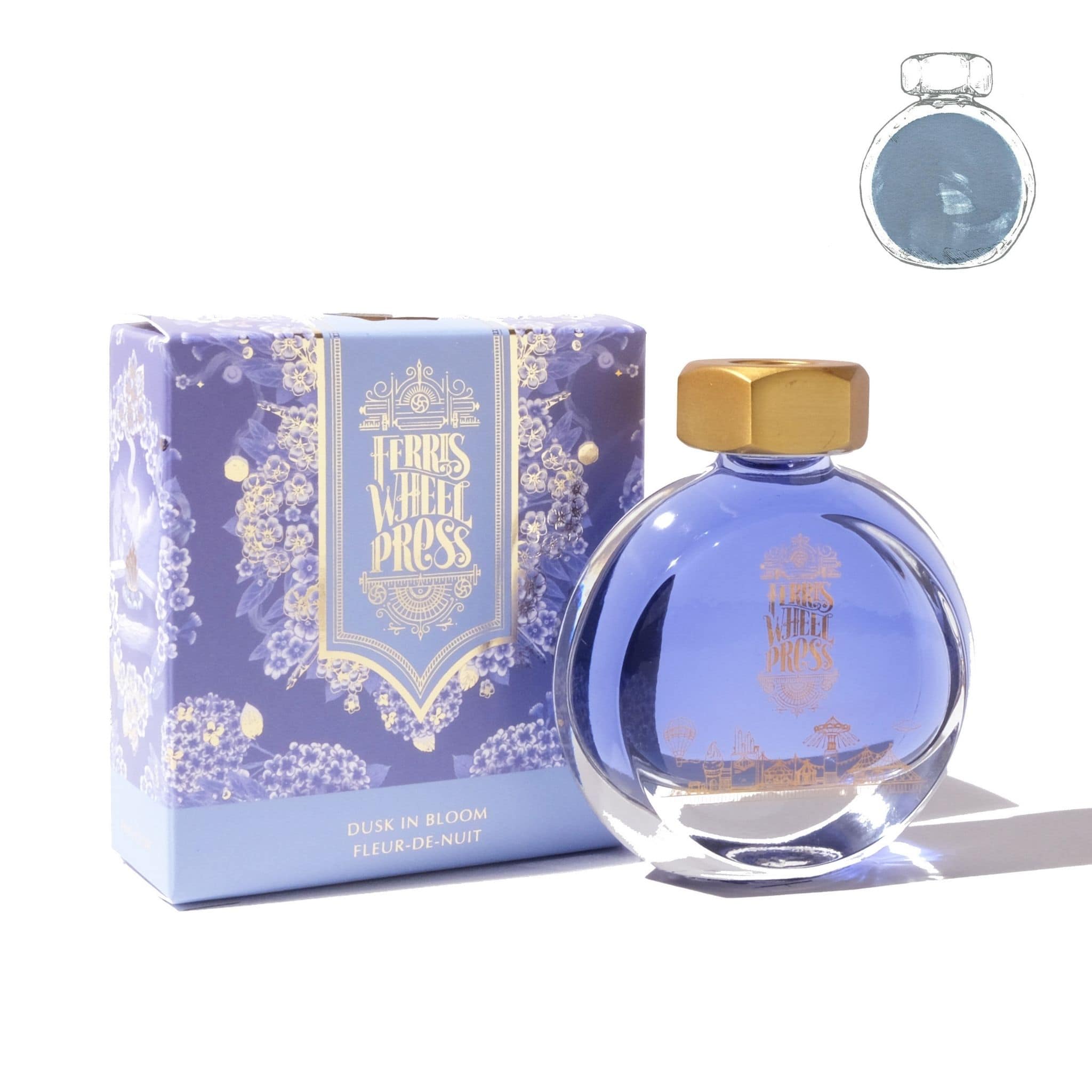 Ferris Wheel Press 38ml Dusk In Bloom fountain pen ink - Paper Kooka