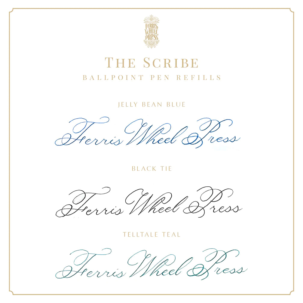 Ferris Wheel Press The Scribe ballpoint refills writing samples - Paper Kooka Australia