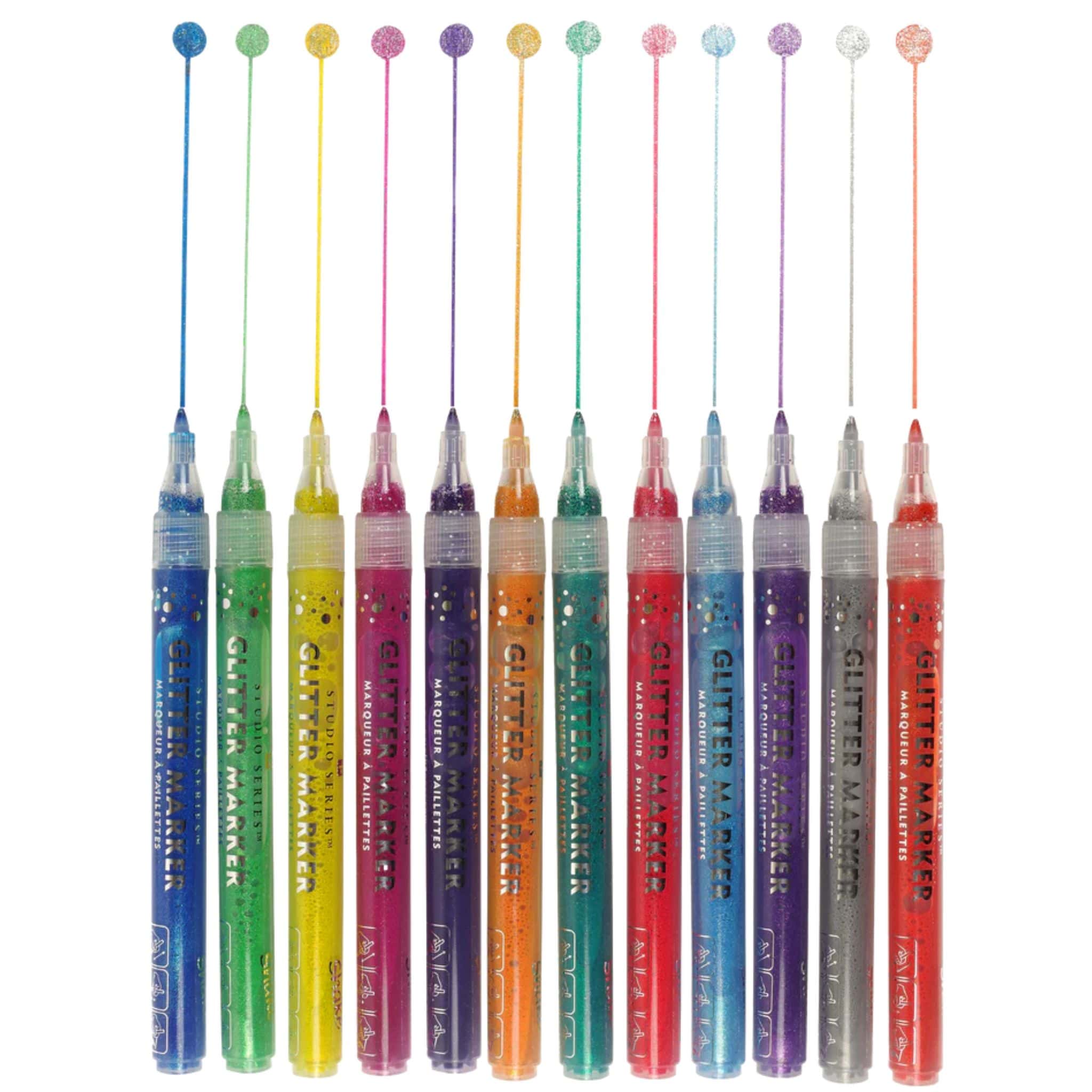 Peter Pauper Press Glitter Markers 12 shimmery colours - Paper Kooka Australia