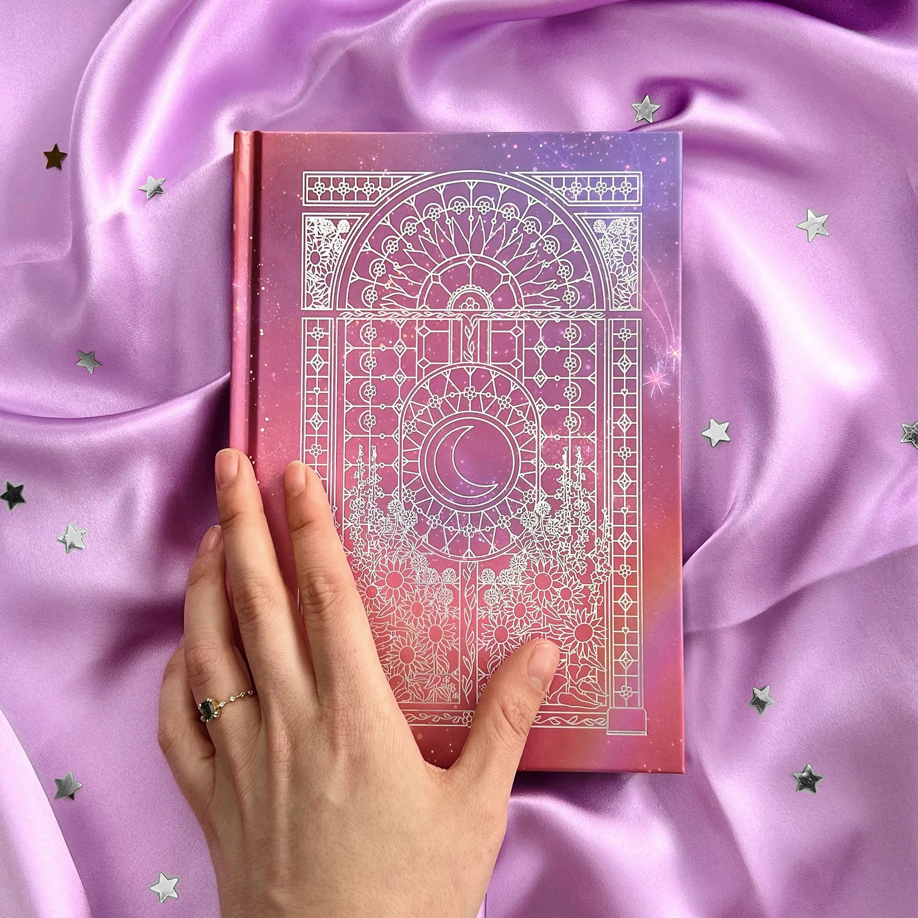 The Quirky Cup Collective Iridescence Journal with pink cover and dot grid pages - Paper Kooka Australia