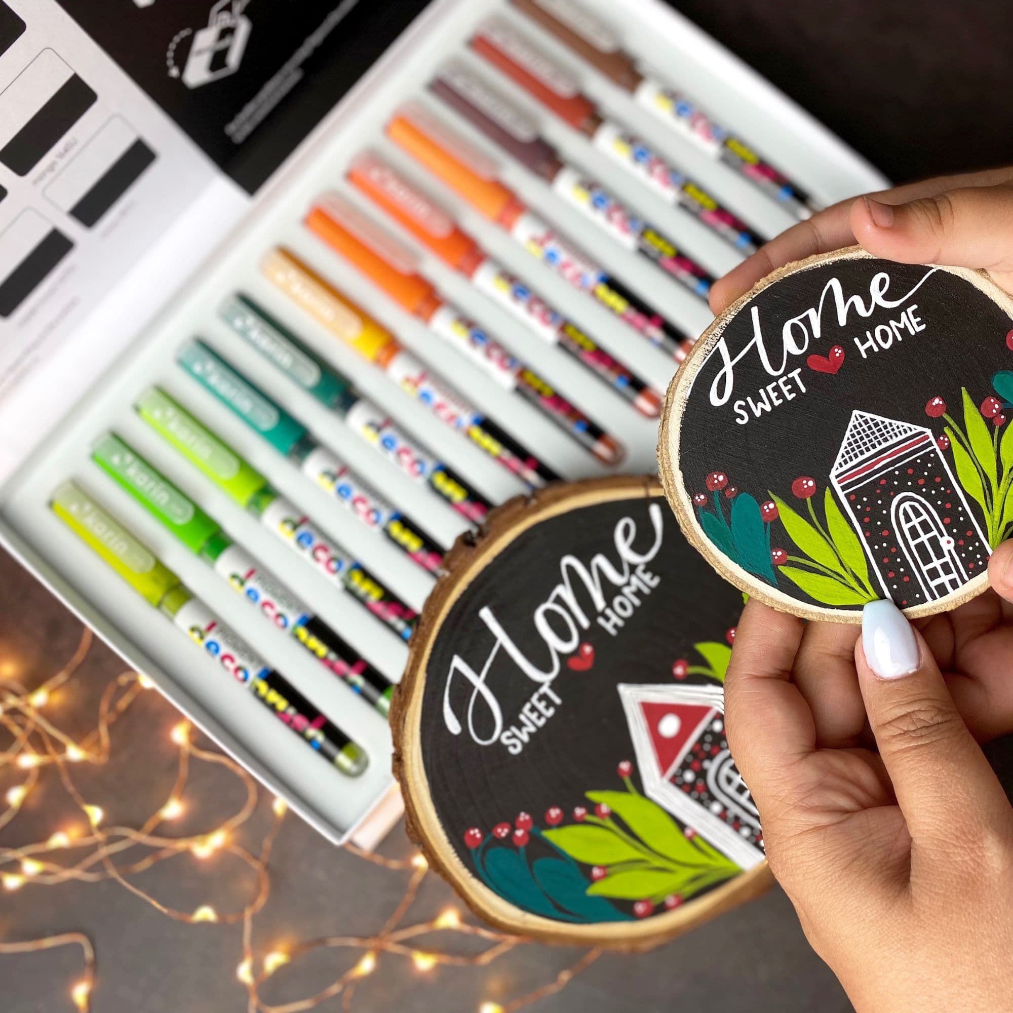 New Karin Markers Pigment DecoBrush opaque brush pens Nature Collection swatches - Paper Kooka