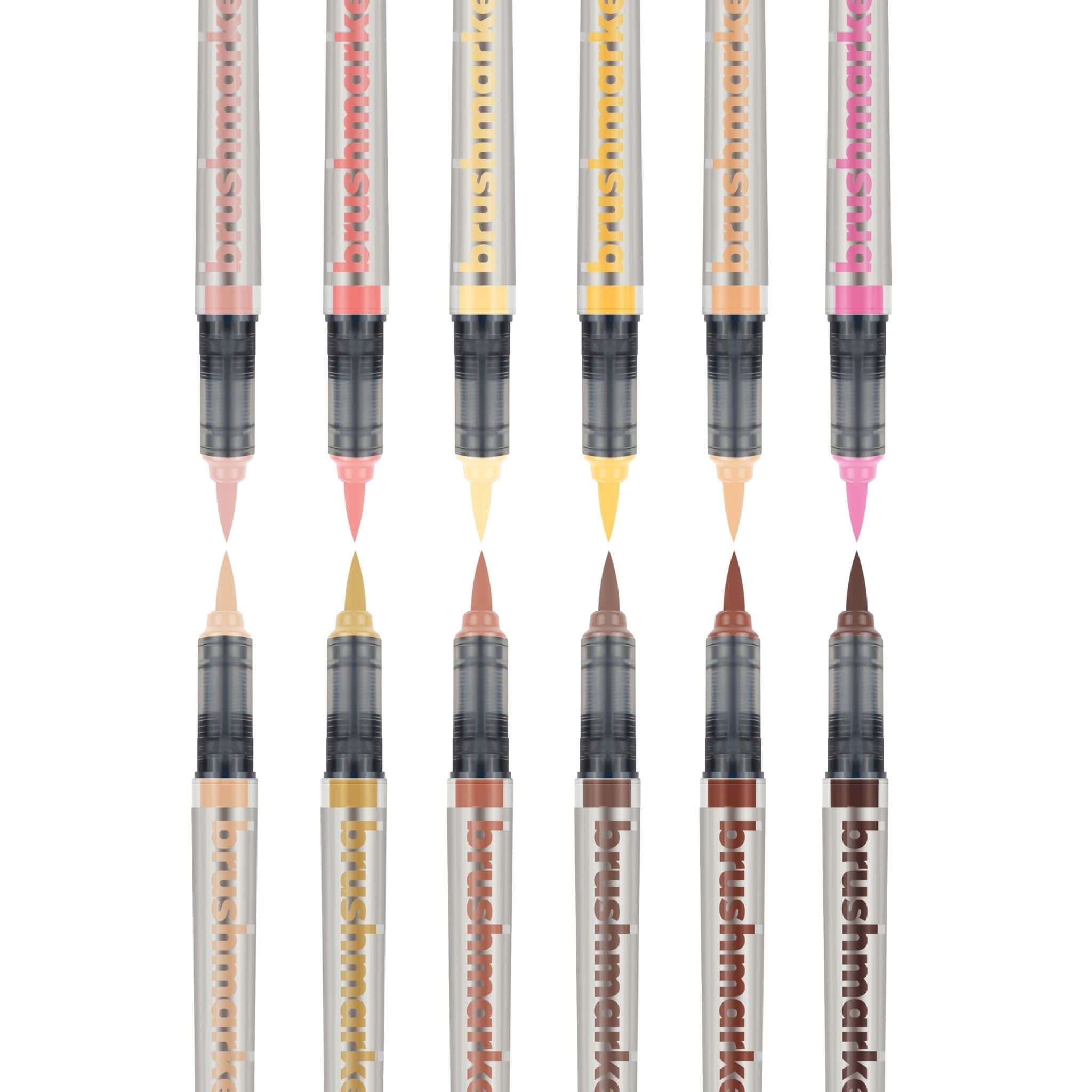 Karin Markers Brushmarker PRO Skin Set with 12 brush pens in skin colours - Paper Kooka