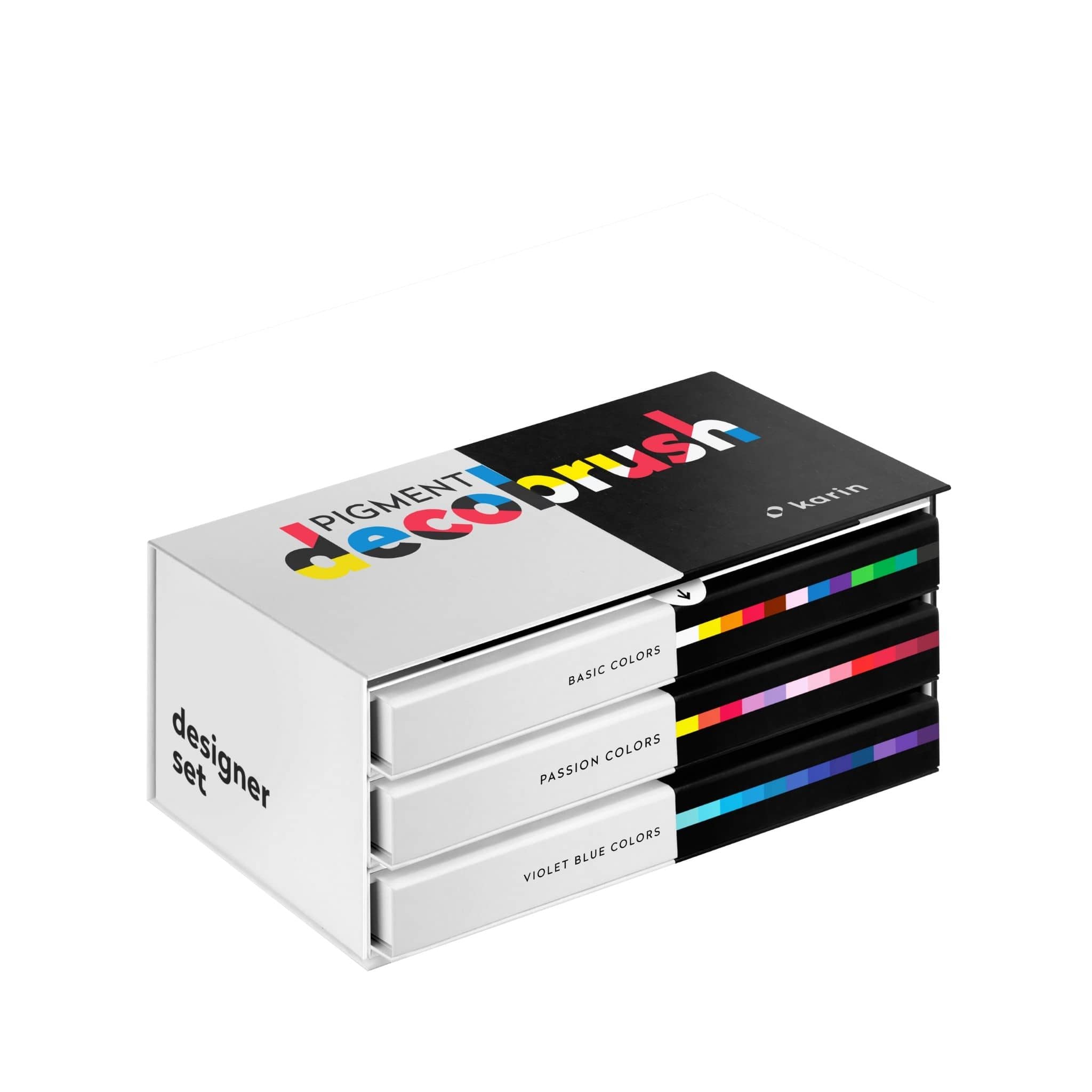 New Karin Markers Pigment DecoBrush Designer Set with 3 collections - Paper Kooka