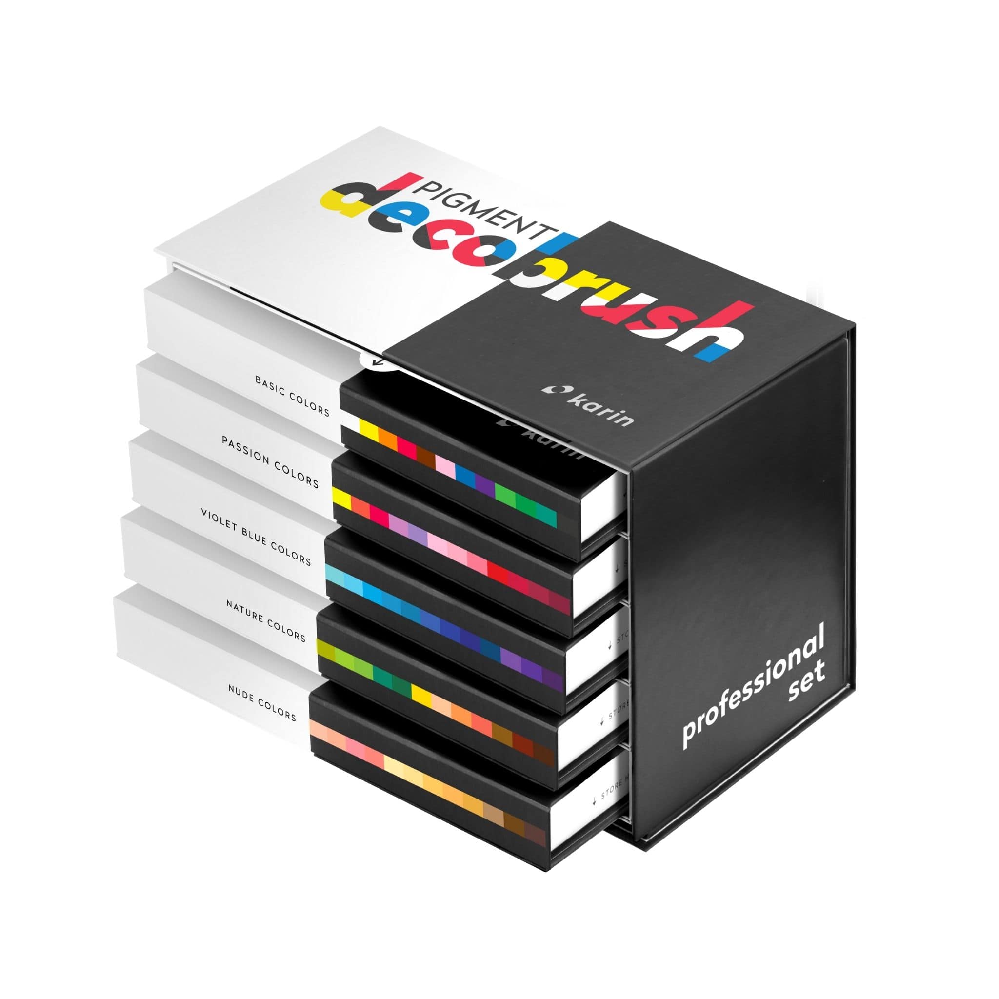 Karin Markers Pigment DecoBrush opaque brush pens Professional Set - Paper Kooka