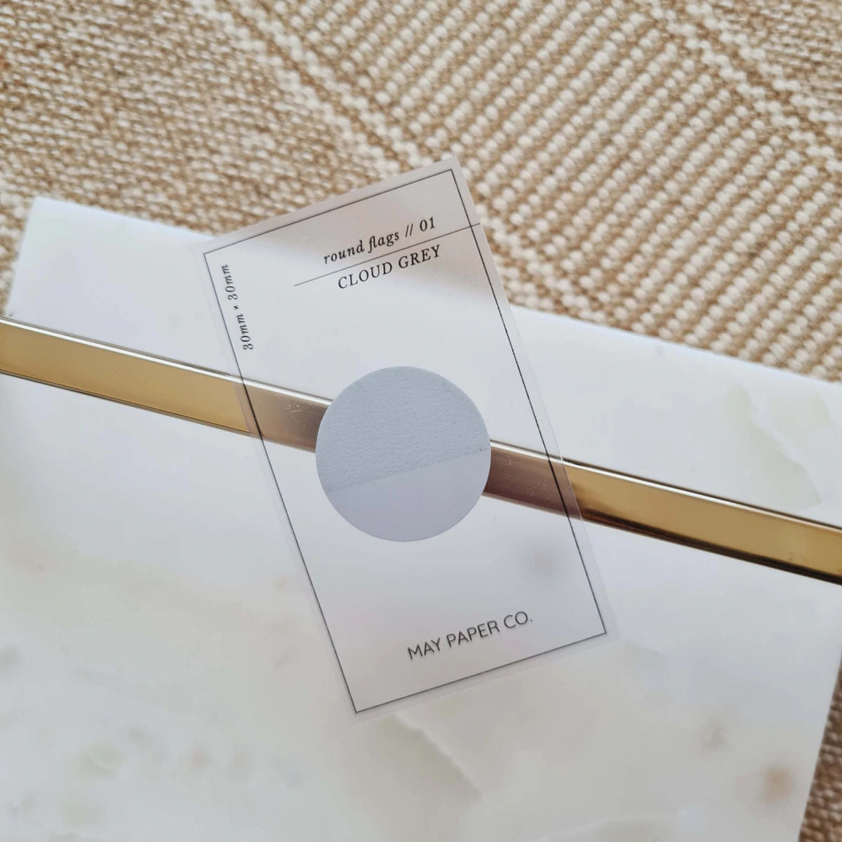 Transparent Sticky Notes & Page Flags | Cloud Grey