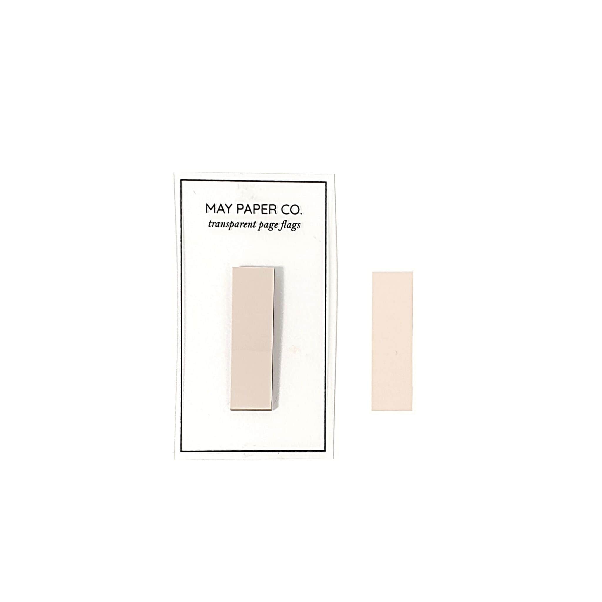 May Paper Co Transparent Page Flags - In the Nude - Paper Kooka