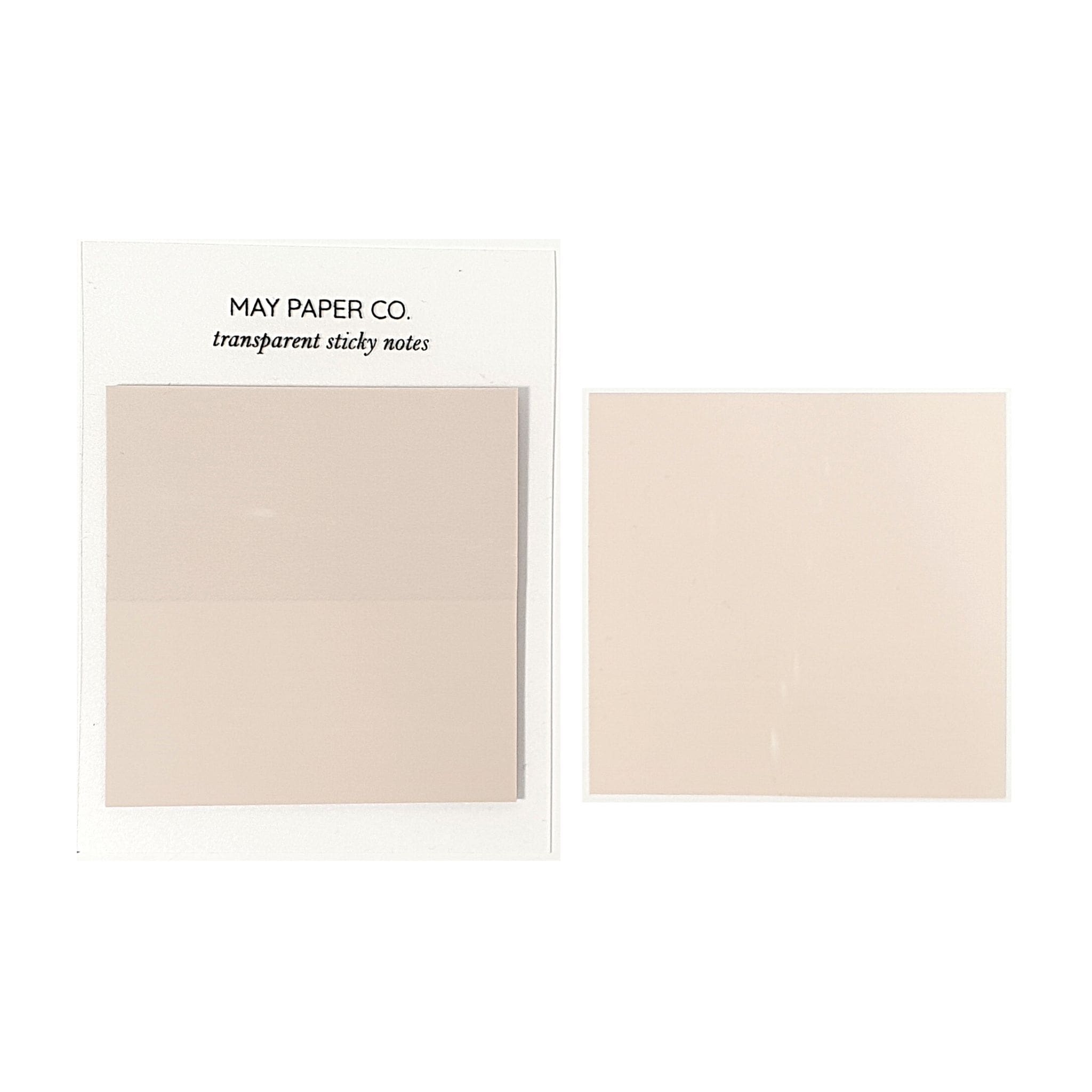 May Paper Co Transparent Sticky Notes - In the Nude - Paper Kooka