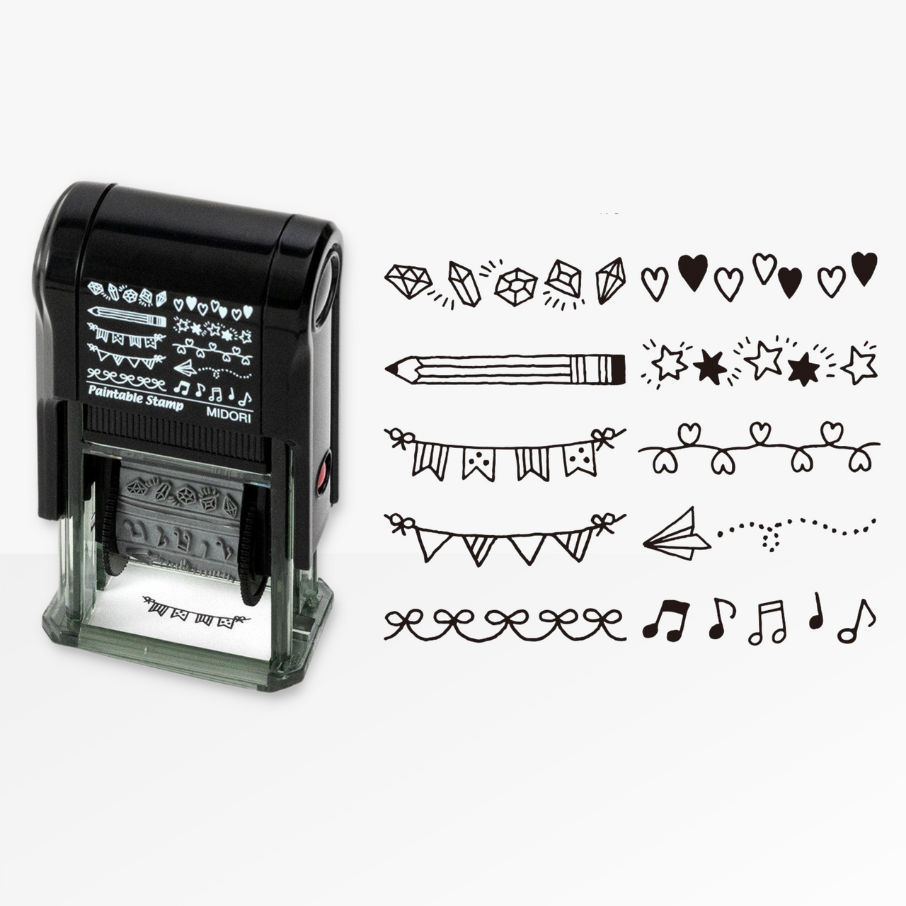 Midori Journaling Rotating Stamp - Motif - Paper Kooka Australia