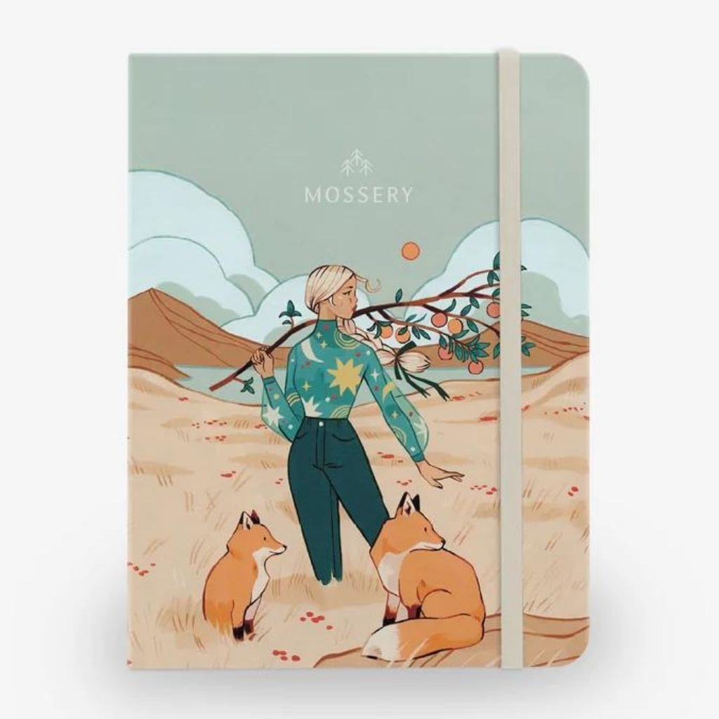 Mossery A5 Autumn Foxes Twinbook : Undated Half-Year Planner + Dotted Notebook - Paper Kooka Australia
