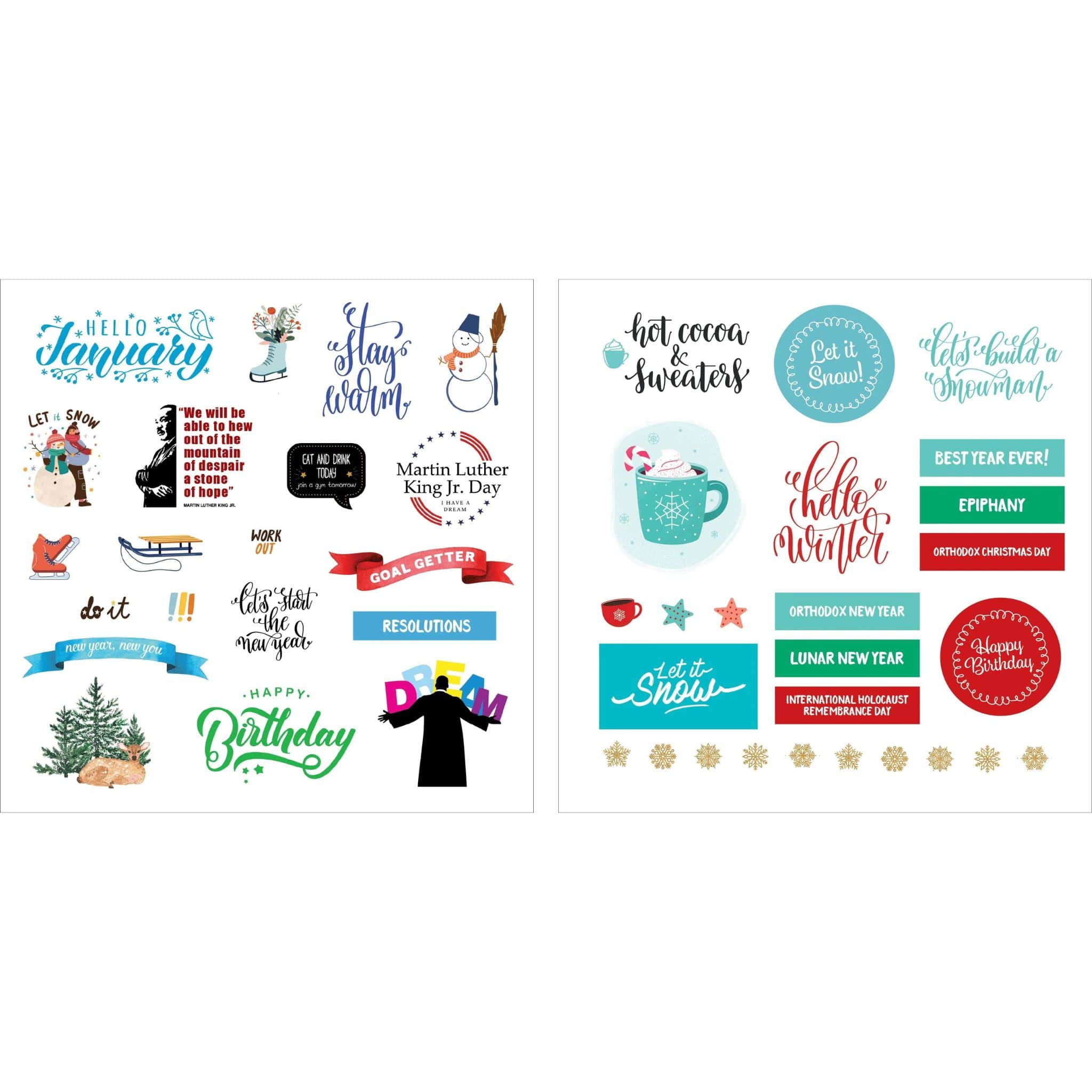 A Year in Stickers Sticker Book Winter designs- Paper Kooka Australia