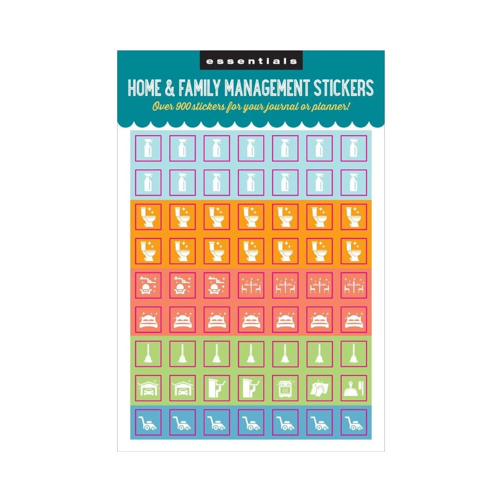 Peter Pauper Press Home & Family Management Planner Stickers pack with over 900 stickers for your journal or planner - Paper Kooka Australia