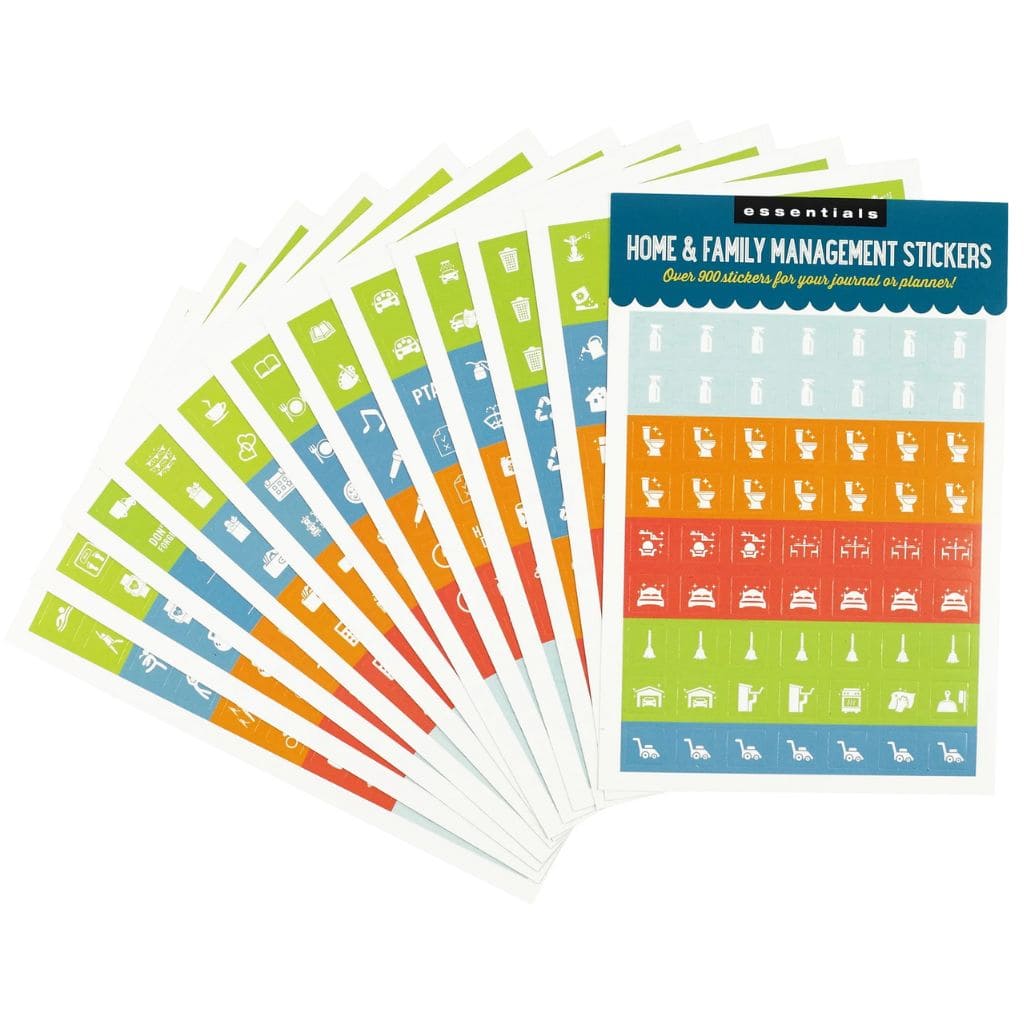 Home & Family Management Planner Stickers pack with 12 sticker sheets - Paper Kooka Australia