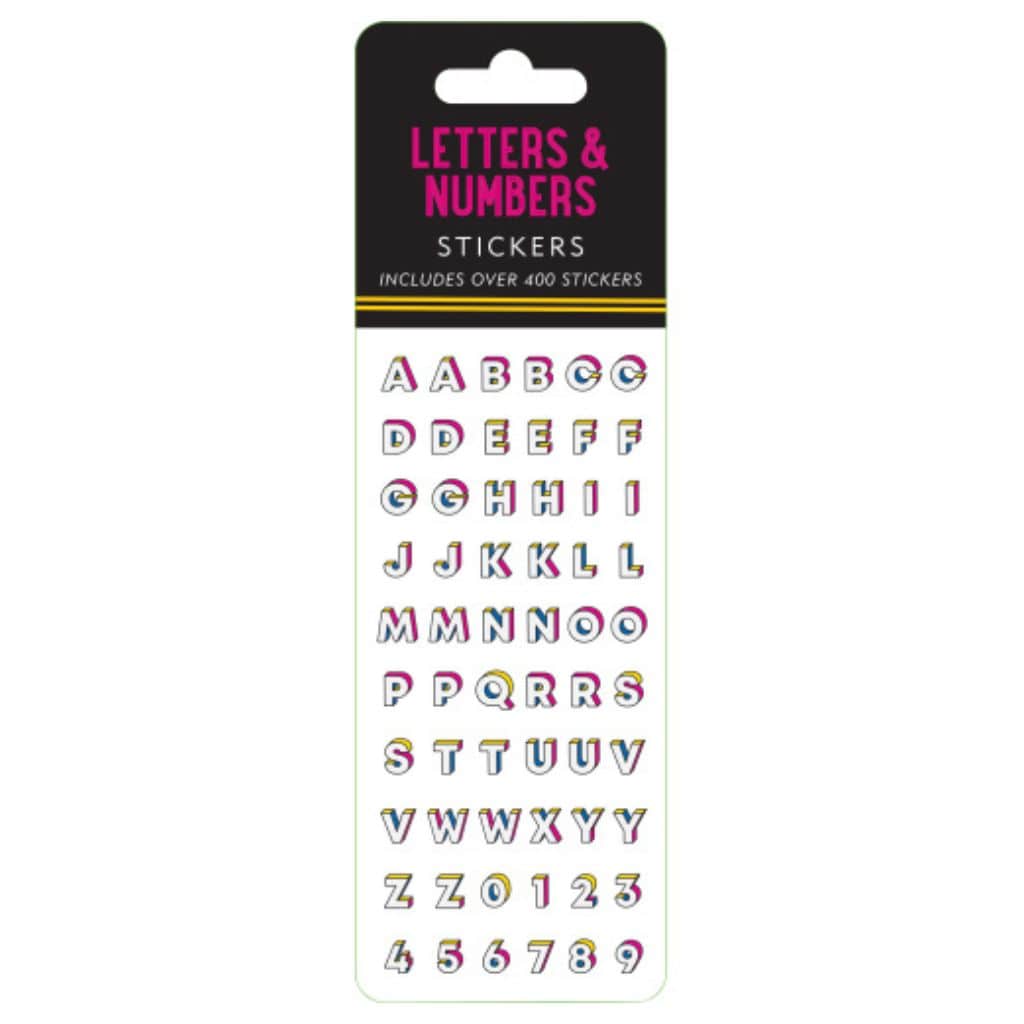 Peter Pauper Press Letters & Numbers Sticker Set - Paper Kooka Australia