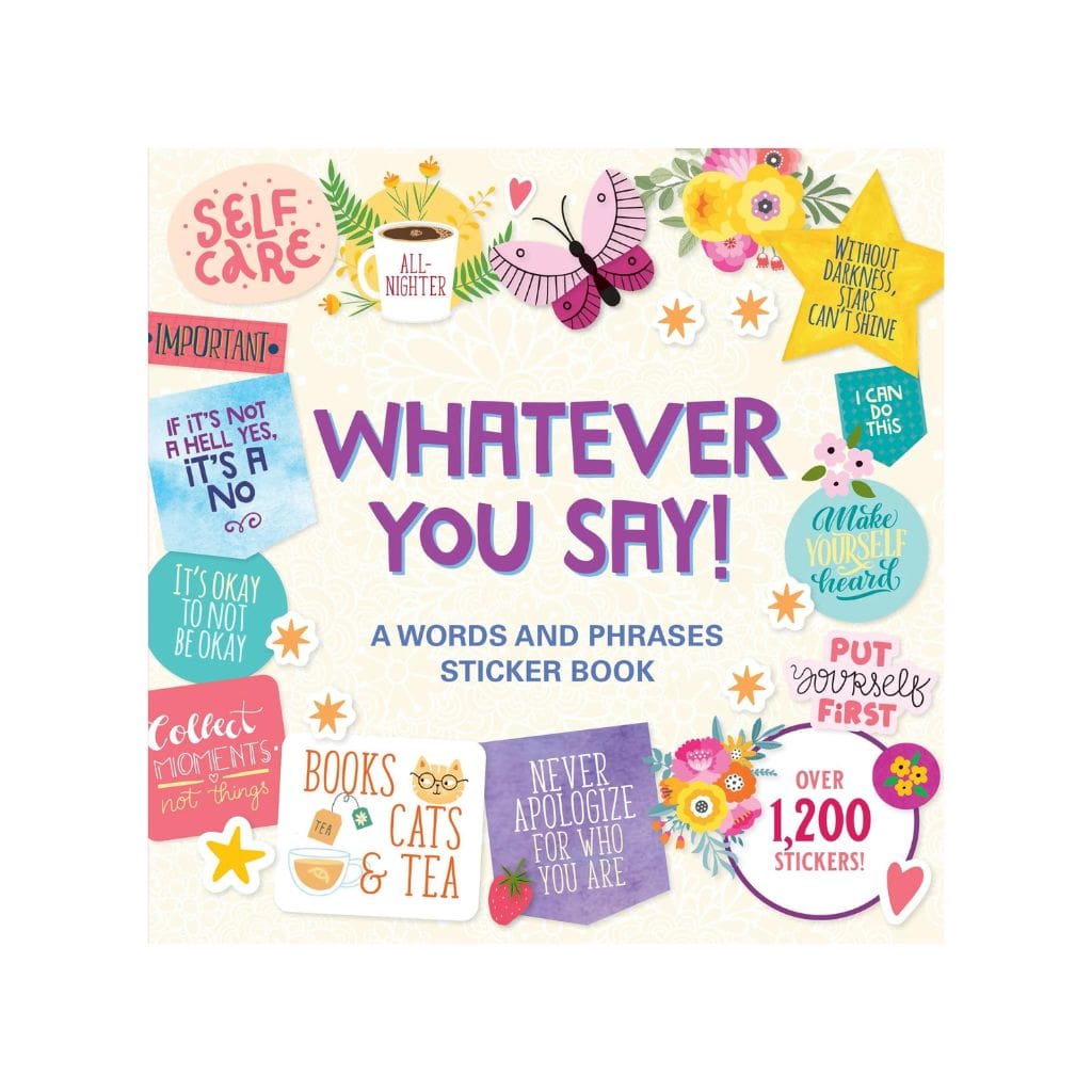 Peter Pauper Press Whatever You Say! A Words and Phrases Sticker Book with over 1200 stickers - Paper Kooka Australia