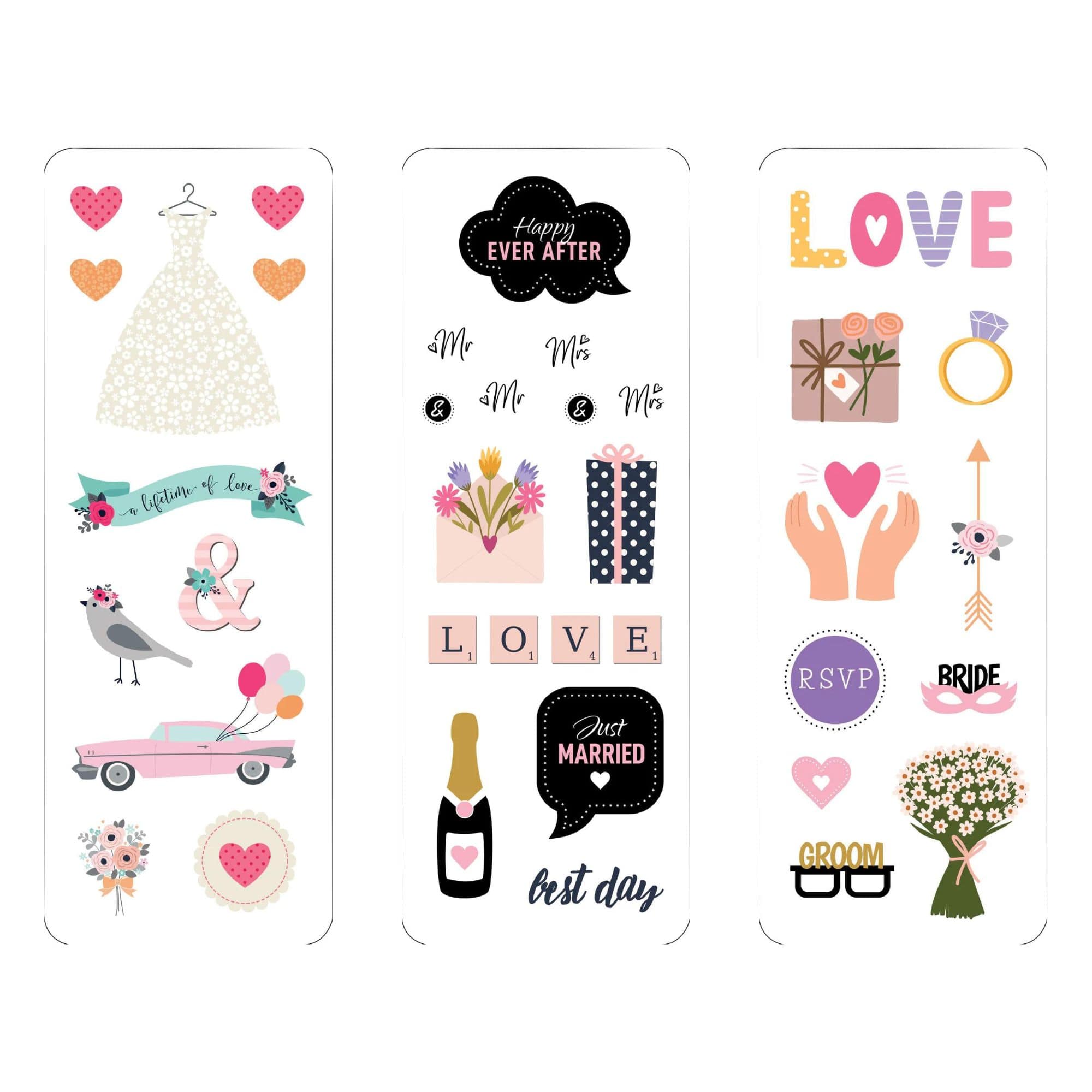 Peter Pauper Press Wedding Stickers 6 sheets - Paper Kooka Australia