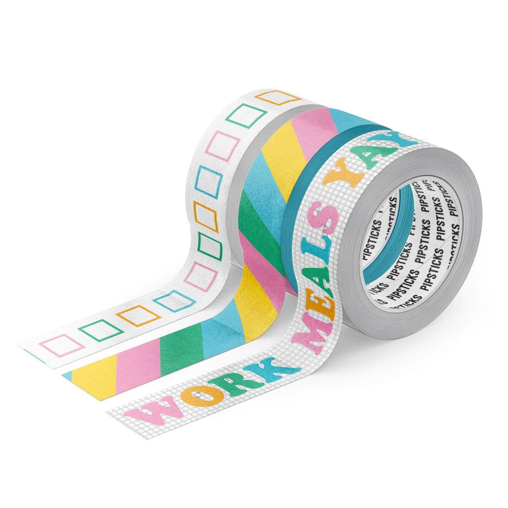 Pipsticks Fun In The Sun Washi Tape Set of 3 - Paper Kooka Australia