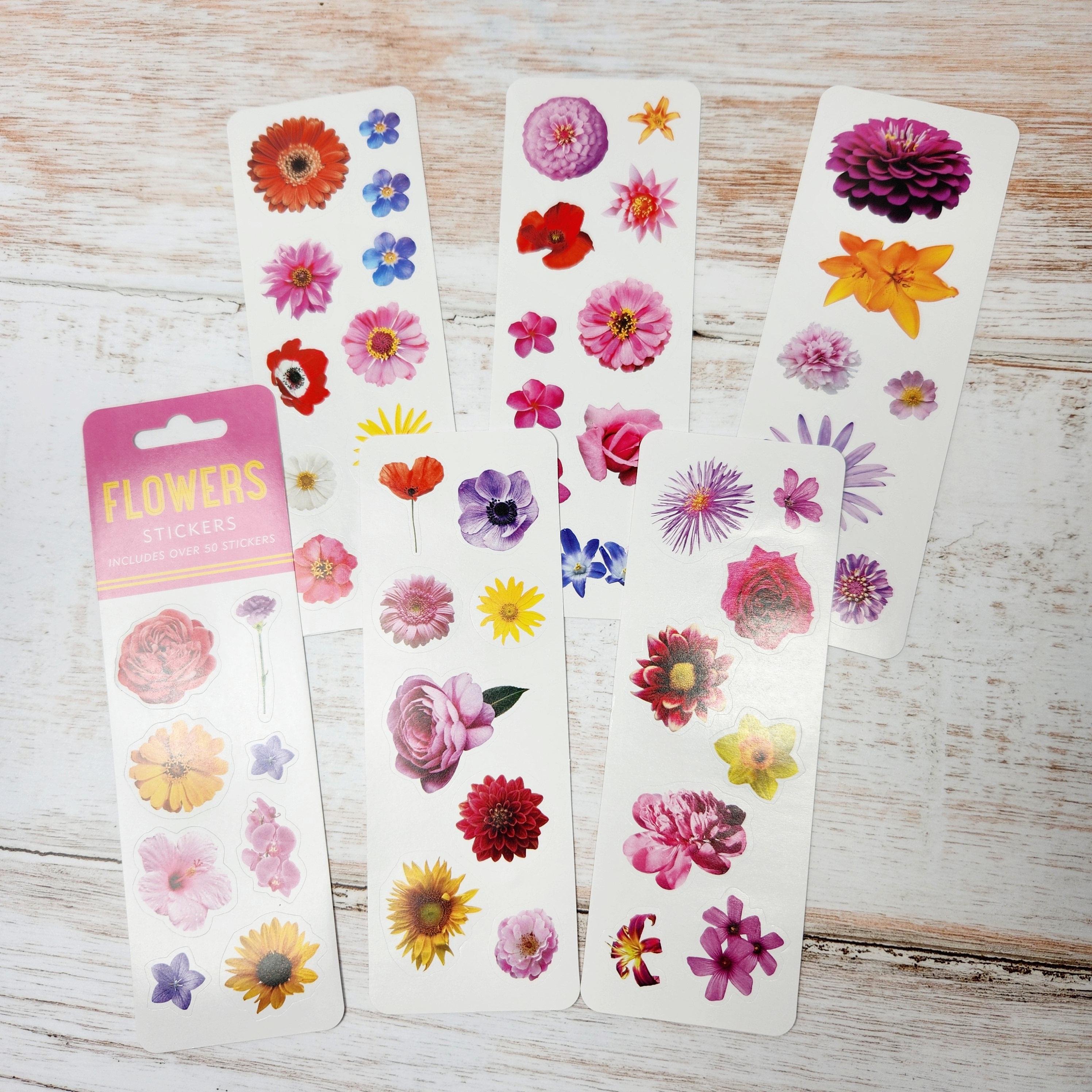 Peter Pauper Press Flowers Sticker Set 6 sheets with flowers - Paper Kooka Australia